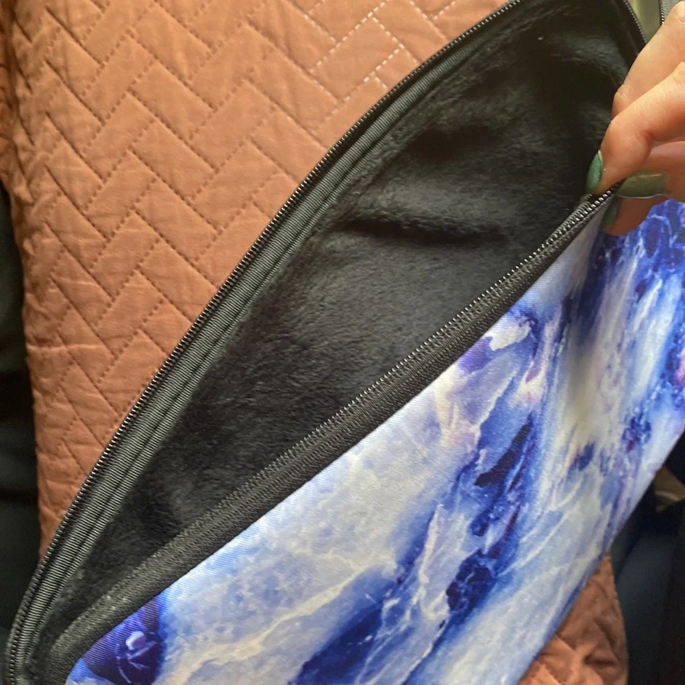 Purple Marble Laptop Sleeve (12.5 inch x 9 inch)